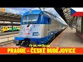 Cab Ride Prague - České Budějovice (Czech Republic) train driver's view 4K