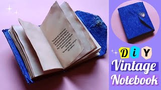 How to make vintage diary / notebook at home || DIY journal notebook