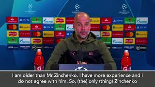 Guardiola disagrees with Zinchenko about prospect of Man City quadruple