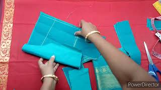 Lining Blouse Cutting and Stitching in Telugu, లైనింగ్ ని మెయిన్ చ్లొథ్ మీద వేసి perfect gaa ఎలా కటి