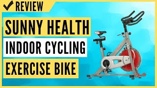 Sunny Health & Fitness Indoor Cycling Exercise Bike with 40 LB Flywheel and Dual Felt Resistance