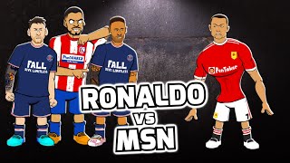 🔥RONALDO vs MSN🔥 (Feat Messi, Neymar, Suarez and more! Football Challenges)