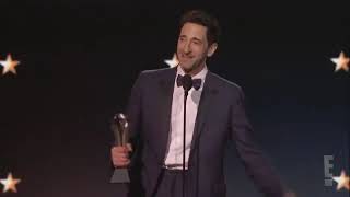 The Brutalist star Adrien Brody wins Best Actor at the 2025 #CriticsChoiceAwards