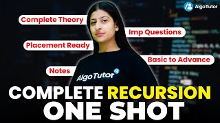 Recursion in One Shot | Theory + Questions Practice + Code | Full Course 👨💻👩💻