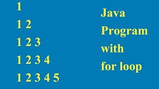Program to print the pattern of numbers in java part 2 most important program