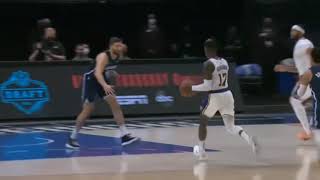 Tremendous circus shot by anthony davis assist by dennis schroder | lakers vs mavs