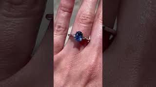 Unique Sapphire Ring | Rosados Box 1.55ct Petite Emery Cornflower Sapphire \u0026 Diamond Engagement Ring