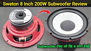 Sweton 200W 8 inch Subwoofer Review And Testing | Sweton Speakers | You Like Electronic