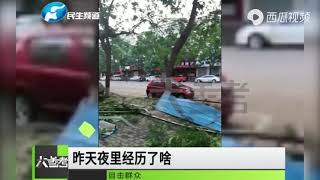 河南：多个地方出现狂风暴雨，遭遇极端天气