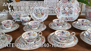 Rare Antique Minton China Chinese Tree No2067 English Tea Set