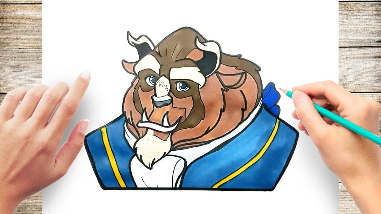 How To Draw Beast From Beauty And The Beast - YouTube