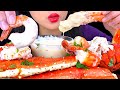 ASMR GIANT KING CRAB LOBSTER ALFREDO SEAFOOD BOIL & PASTA Compilation | EATING SOUNDS | ASMR Phan