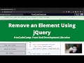 Remove an Element Using jQuery (jQuery) freeCodeCamp Tutorial