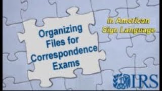 ASL: Organizing Files for Correspondence Exams (Captions & Audio)