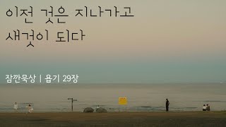 [잠깐묵상] 욥기 29장 | 이전 것은 지나가고 새것이 되다 | 성경통독 | QT