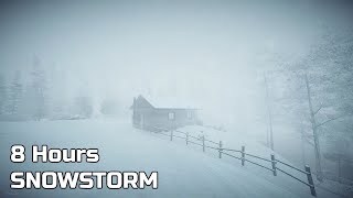 8 Hours Blizzard Sounds & Howling wind | Heavy Snowstorm | Winter Storm Sounds