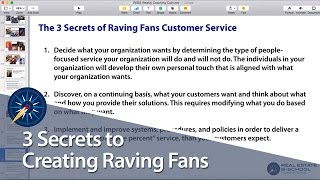 3 Secrets to Creating Raving Fans