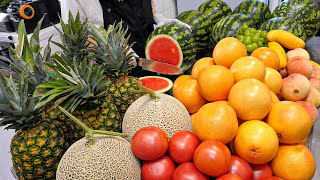 amazing skill! A collection of fruit cutting masters you can't usually see / Korean street food