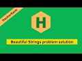 HackerRank Beautiful Strings problem solution | Algorithms solutions | Programmingoneonone