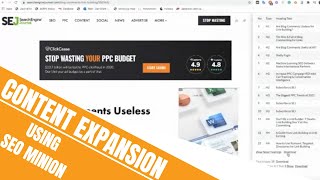 Content Expansion Using SEO Minion
