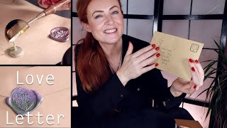 ASMR Love Letter 💜 Wax Seal Stamps, Writing, Sleepy Sounds