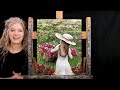 How to Paint PICKING SPRING FLOWERS with Acrylic Paint - Paint & Sip at Home - Step by Step Tutorial