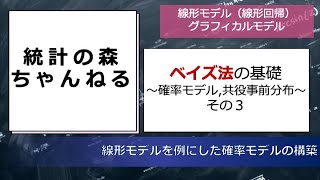 【確率モデルと共役事前分布 3/8】ベイズ法で役立つ確率モデルの構築/グラフィカルモデル/線形モデルの確率モデル表現