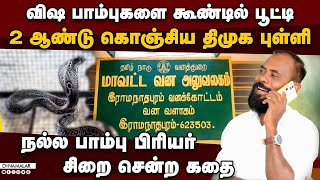 பாம்புகளை பாலூட்டி வளர்த்த திமுக புள்ளி: பகீர் பின்னணி indian cobra|man arrested for keeping cobra