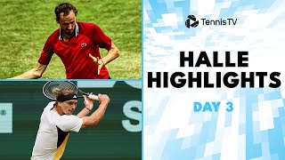 Medvedev vs Zhang; Zverev, Berrettini, Sinner & Hurkacz Play | Halle 2024 Highlights Day 3