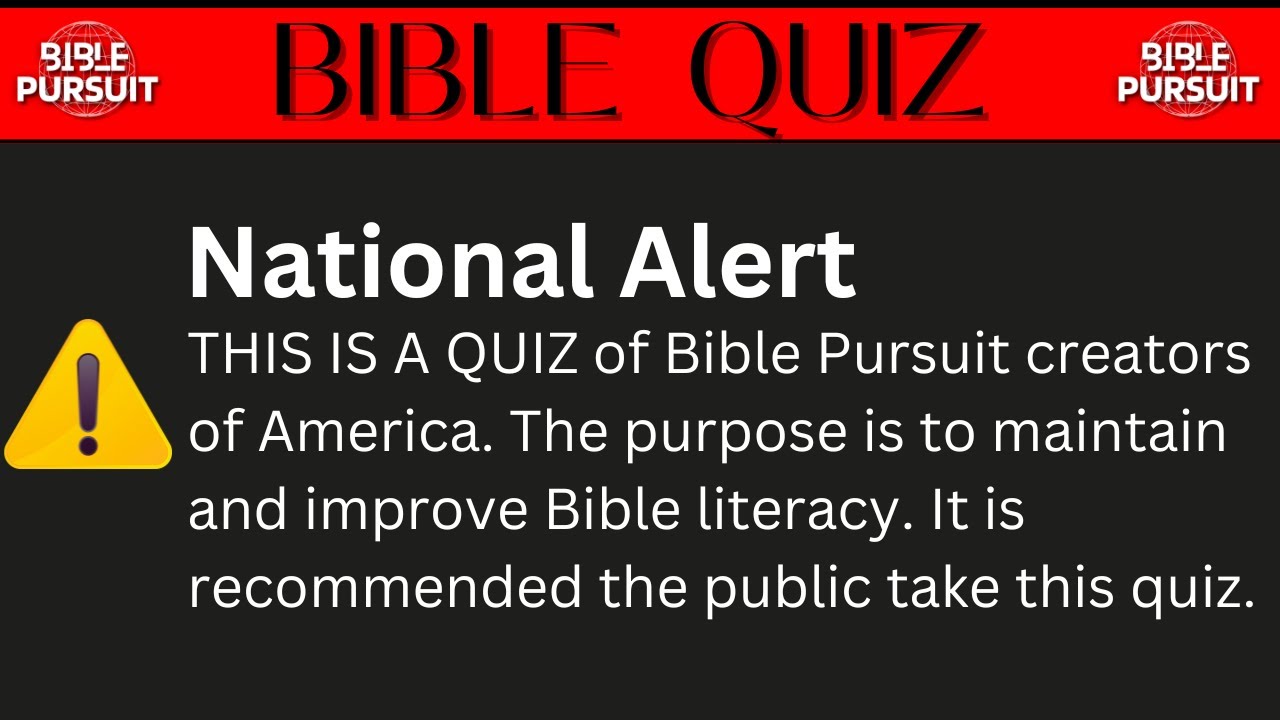 Bible Quiz - ⚠️WARNING⚠️ - Taking This Bible Trivia Quiz Could Improve ...