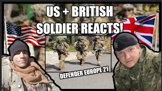 U.S and British Soldier React to  Defender Europe 21 Airborne