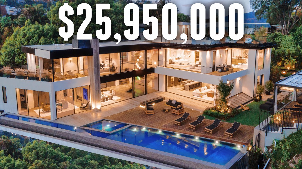 INSIDE A $25,950,000 Modern Beverly Hills Oasis | MEGA MANSION TOUR ...