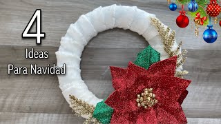 4 Manualidades Navideñas Para VENDER/Christmas Decoration IDEAS/Adornos Navideños🎄
