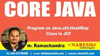 Core Java Tutorials | Program on Java.util.HashMap Class in JCF | by Mr.Ramachandra