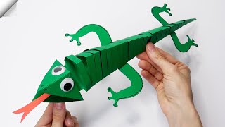 WOW ! Moving paper lizard | Easy paper toys