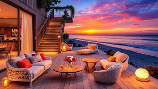 Bossa Nova Jazz and Peaceful Mind at Sunset - Beachside Lounge Area with Soothing Jazz