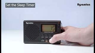 Rysamton Portable AM:FM Shortwave Radio Big digital display with Sleep Timer and Alarm Clock