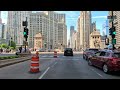 driving around downtown chicago il in 4k video