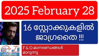 16 സ്റ്റോക്കുകള്‍ പുറത്തേക്ക് #futureandoptions stocks പുതിയ SEBI മാനദണ്ഡങ്ങള്‍