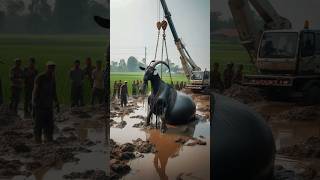 Heavy Goat Stuck on a Muddy Field Saved by Rescue Team ||#shortsfeed#shorts#goat#animals#alphaplot