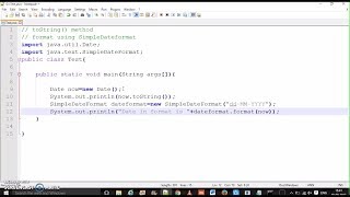 Java Date Time | How to Convert Date to String | Hindi | Formatting date using SimpleDateFormat