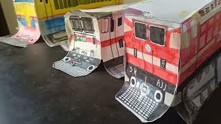 4 Train Models Made by me - WCAM-3, WAP-7, WAP-4, ICF Deccan Queen Livery