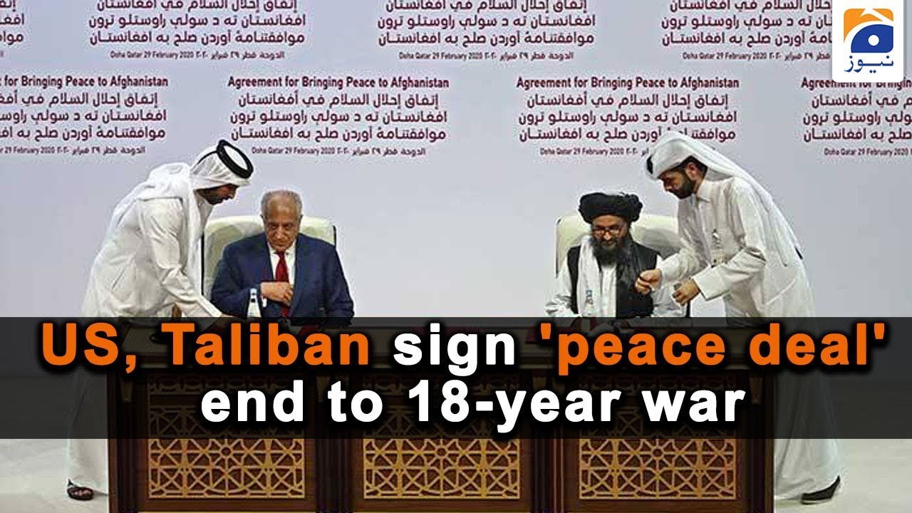 US, Taliban Sign 'peace Deal', Marking End To 18 Years Of War - YouTube