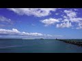 タイムラプス　オーシャンフェリーと南海フェリー　秋晴れの徳島港　　timelapse