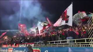 Novara - Foggia: il tifo dei 1500 foggiani allo stadio Piola