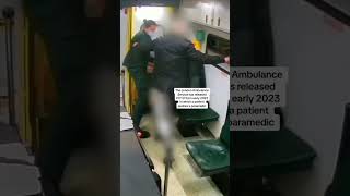 CCTV: Patient pushes paramedic from ambulance outside west London hospital