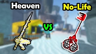 CAÑA NO LIFE vs CAÑA HEAVEN ¿Cuál es mejor? en Fisch Pez de Roblox