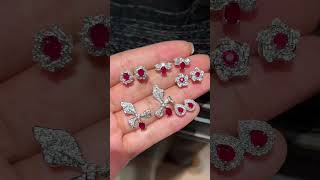 New Arrival Natural Ruby Gems Stud Earrings  #gems #gemstonejewelry#earrings #gemstonejewelry #ruby