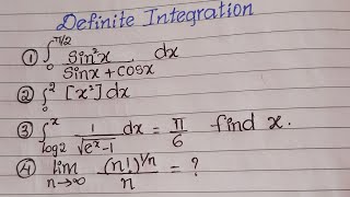 Definite Integration JEE Problems