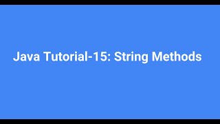 Java For Beginners Bangla ((বাংলা) -15- Java String Methods